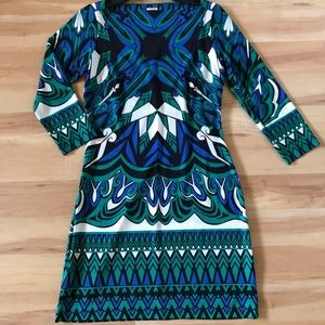 Ali Ro bright colored abstract print dress